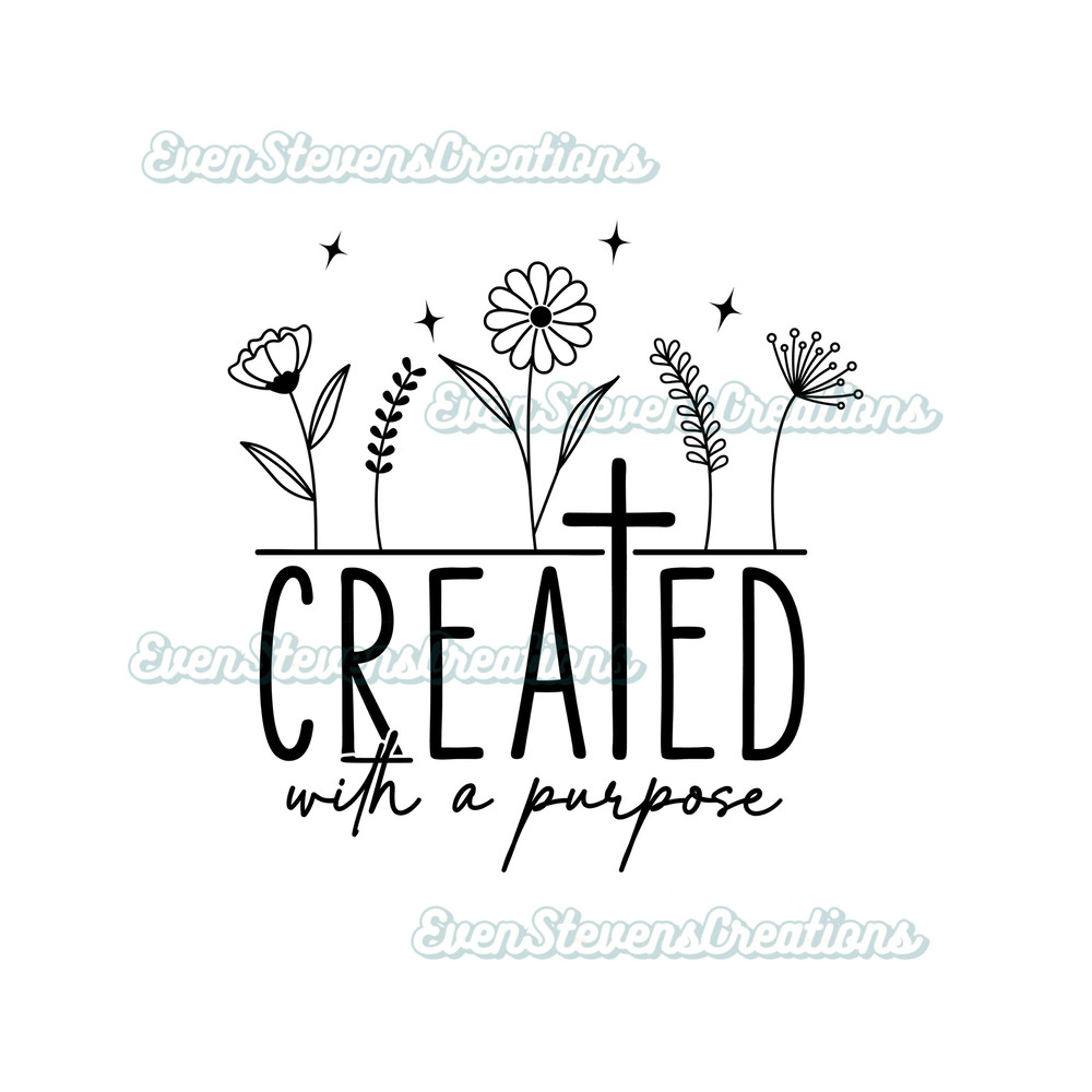 Created with a purpose flower floral cross Christian religious popular best seller trending png svg sublimation design download - 1.jpg