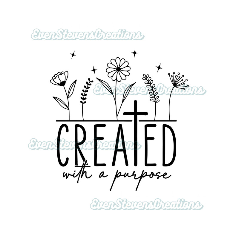 Created with a purpose flower floral cross Christian religious popular best seller trending png svg sublimation design download - 1.jpg
