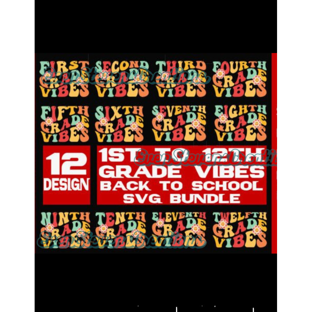 First to twelfth grade videos retro boho wavy text back to school png svg bundle popular best seller trending sublimation design download - 1.jpg