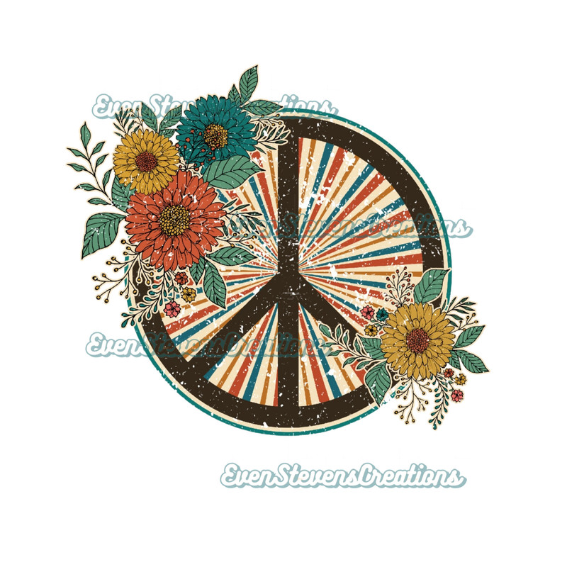 Retro boho peace sign flowers popular best seller png sublimation design download - 1.jpg