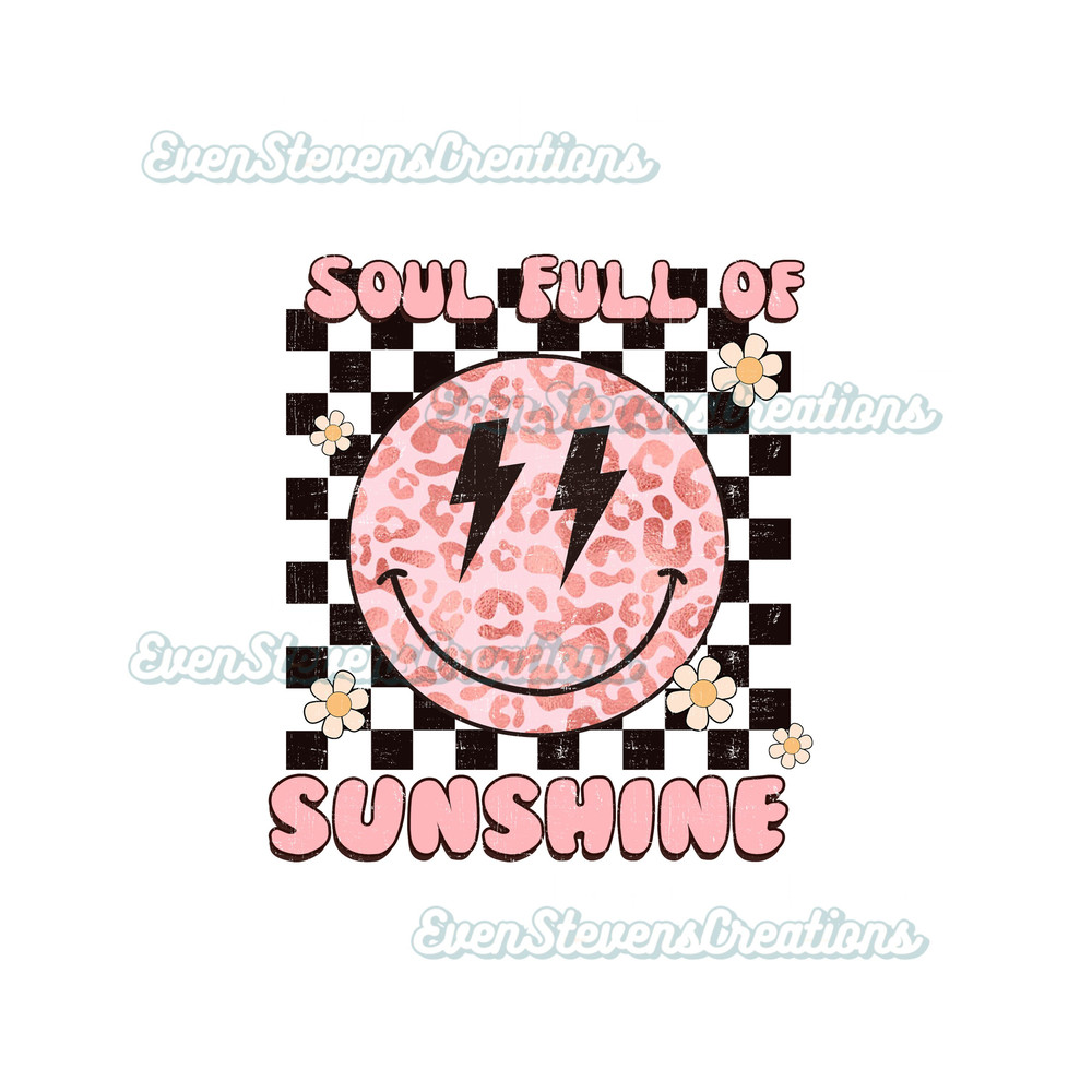 Retro smiley soul full of sunshine checkered lightning bolt flower popular best seller trending png svg sublimation design download - 1.jpg