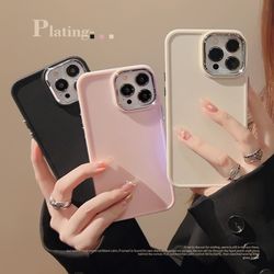 candy pink white color phone case for iphone 15 16 14 13 12 pro plus simple colorful silicone soft tpu back cover