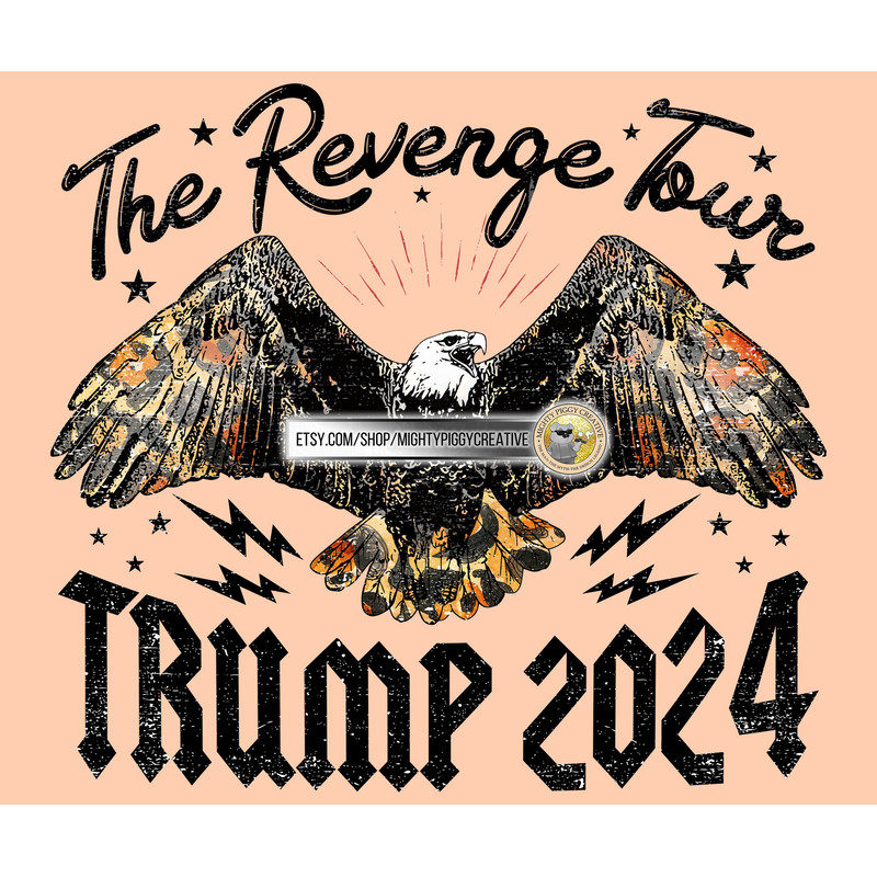The Revenge Tour Trump 2024 PNG, Sublimation Design File, Digital Download, Retro, Eagle Leopard, Cheetah - 1.jpg
