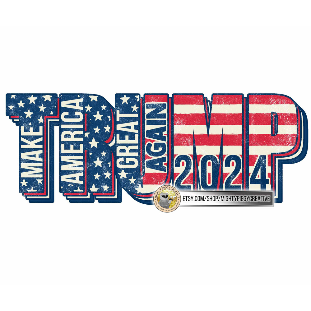 Trump 2024 Make America Great Again PNG, Sublimation Design, Digital Download, Retro, Leopard, Pro Trump, Republican, Election 2024 - 1.jpg