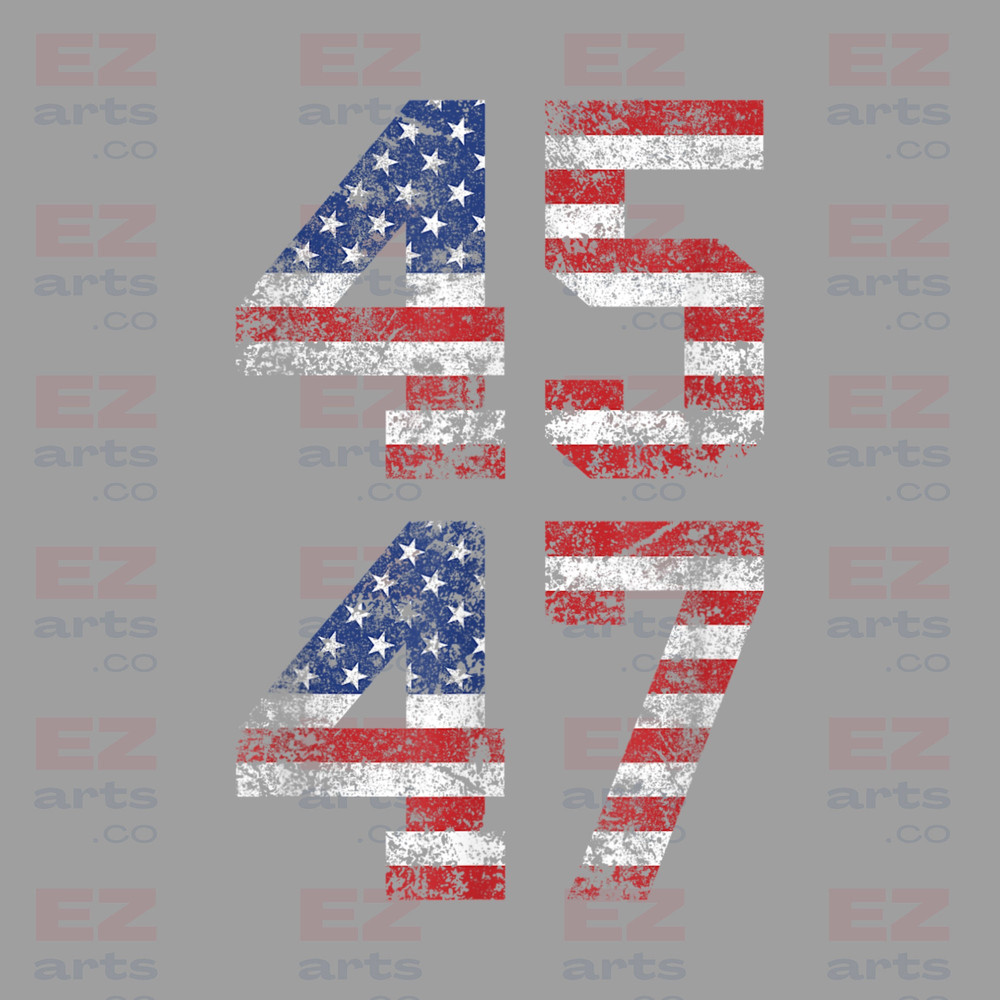 Trump 2024 45 47 Patriotic American Flag PNG, Sublimation Designs Download, Vintage USA Flag 1776, US Flag Retro, Trump I'll be back, 45 47 - 1.jpg