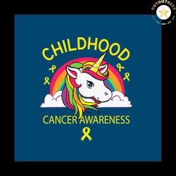 Childhood Cancer Awareness Unicorn Svg Childhood Cancer Awareness Vector Svg, Fight Gift For Childhood Cancer Wariors Sv