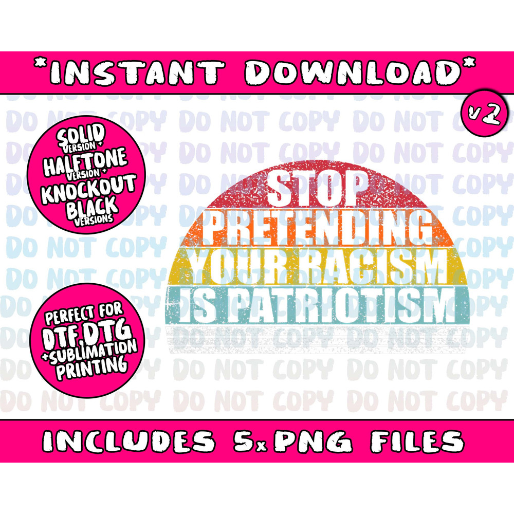 2020 Anti Trump Stop Pretending Your Racism Is Patriotism Png Bundle, Trending Png, Popular Printable - 3.jpg
