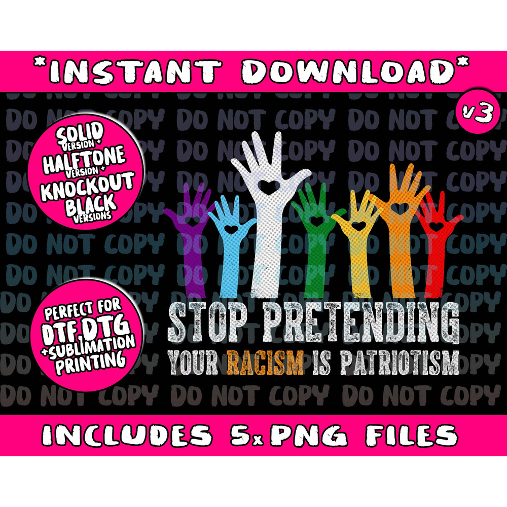 Anti Trump Shirt Stop Pretending Your Racism Is Patriotism Png Bundle, Trending Png, Popular Printable - 1.jpg