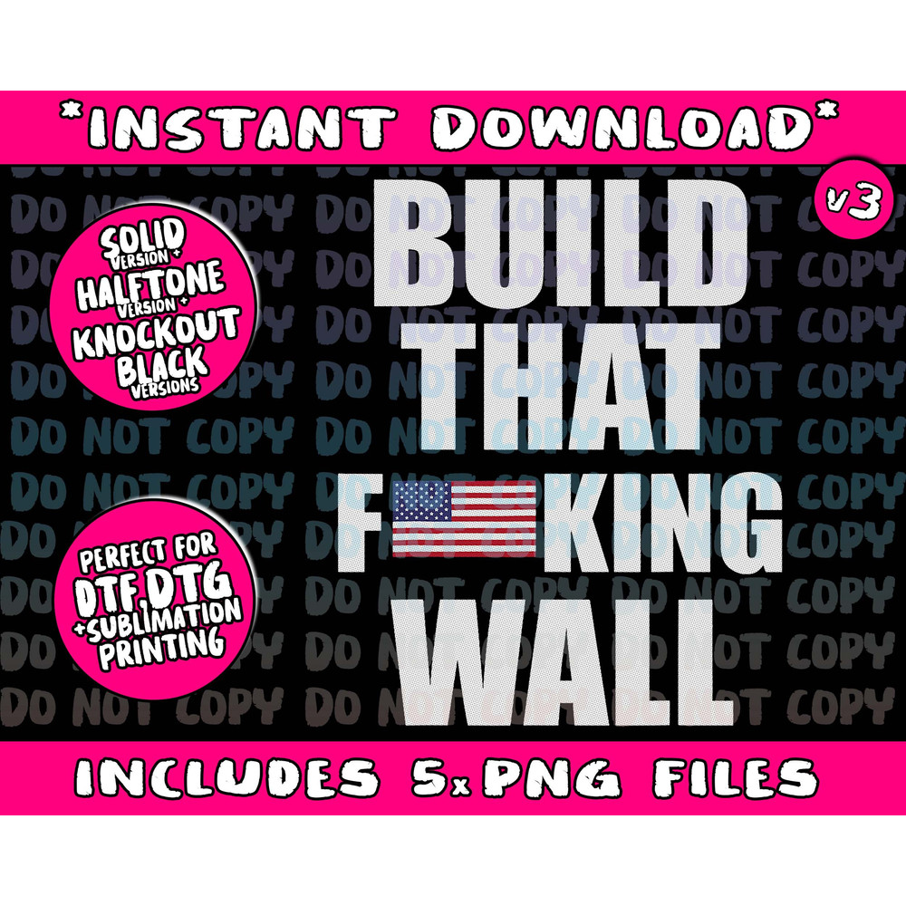 Build The Wall Donald Trump Rally Png Bundle, Trending Png, Popular Printable - 1.jpg