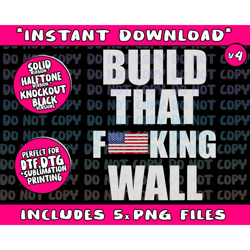 Build The Wall Donald Trump Rally Png Bundle, Trending Png, Popular Printable - 4.jpg