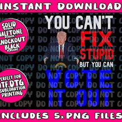 cant fix stupid but you can vote it out trump biden 2020 png bundle, trending png, popular printable