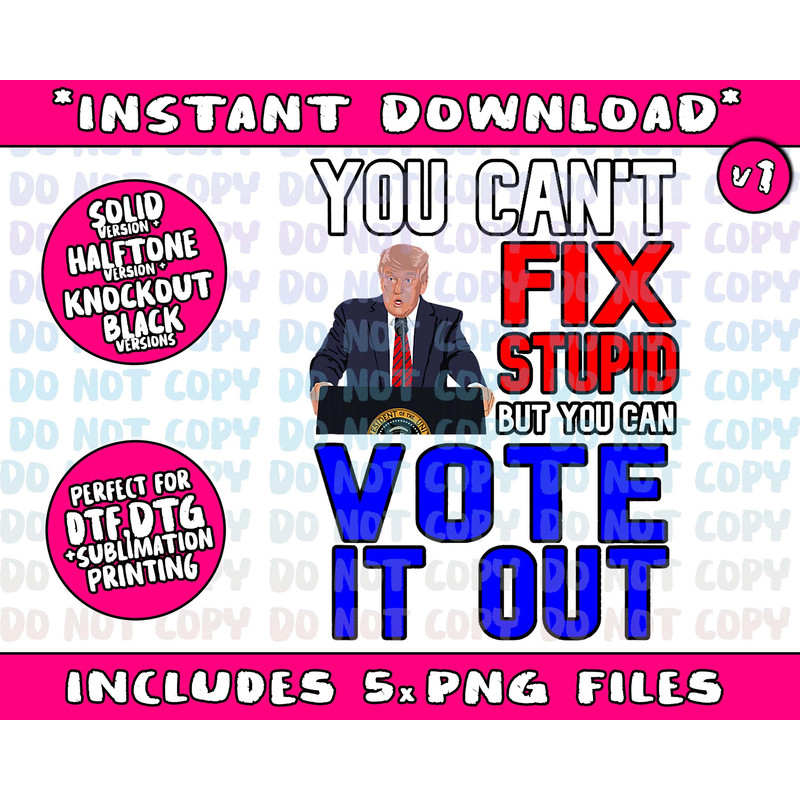 Can't Fix Stupid But You Can Vote It Out Trump Biden 2020 Png Bundle, Trending Png, Popular Printable - 2.jpg