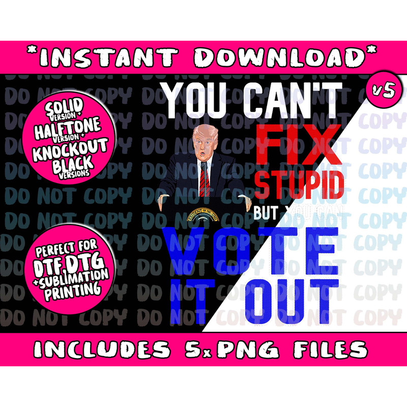 Can't Fix Stupid But You Can Vote It Out Trump Biden 2020 Png Bundle, Trending Png, Popular Printable - 5.jpg