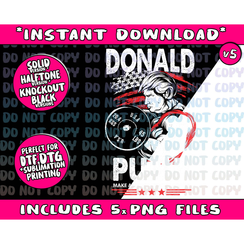 Donald Pump - Funny Fitness MAGA Trump Muscles Png Bundle, Trending Png, Popular Printable - 5.jpg