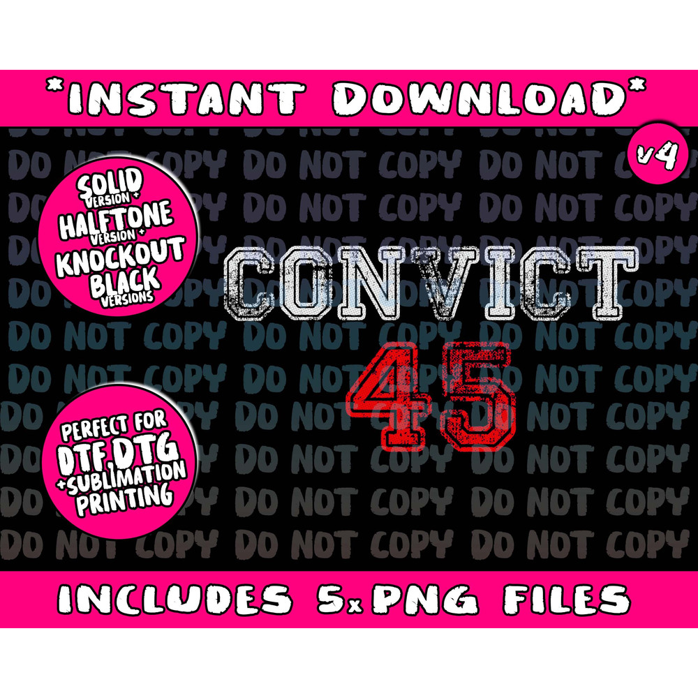 Convict 45 No One Man or Woman Is Above The Law Anti Trump Png Bundle, Trending Png, Popular Printable - 4.jpg