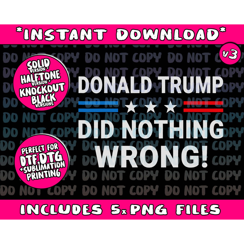 Donald Trump Did Nothing Wrong US Flag Vintage Men Women Png Bundle, Trending Png, Popular Printable - 1.jpg