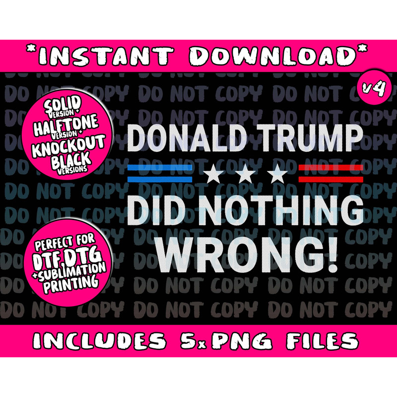 Donald Trump Did Nothing Wrong US Flag Vintage Men Women Png Bundle, Trending Png, Popular Printable - 4.jpg