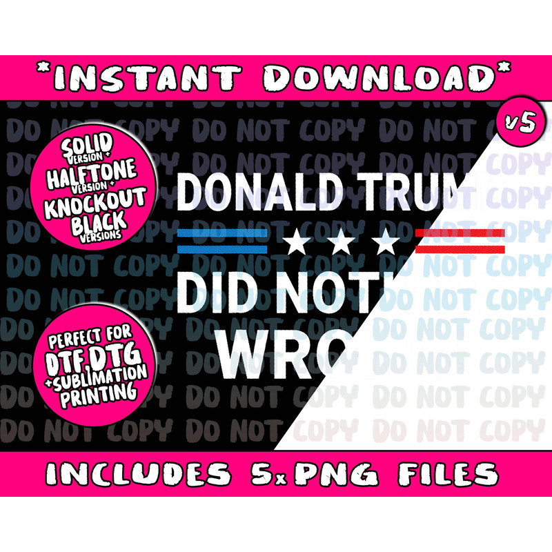 Donald Trump Did Nothing Wrong US Flag Vintage Men Women Png Bundle, Trending Png, Popular Printable - 5.jpg