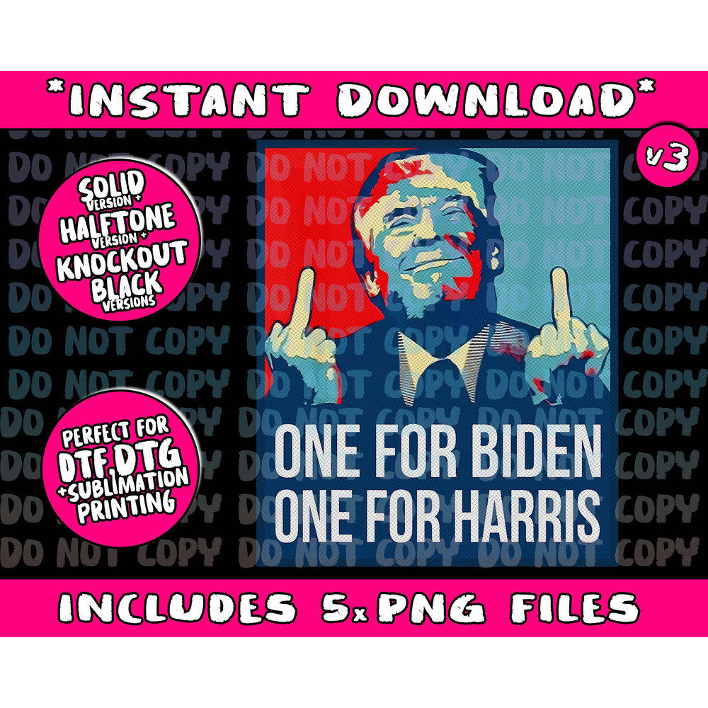Donald Trump Middle Finger Biden Harris America Republican Png Bundle, Trending Png, Popular Printable - 2.jpg