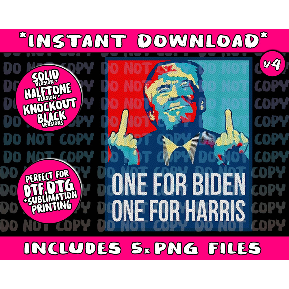 Donald Trump Middle Finger Biden Harris America Republican Png Bundle, Trending Png, Popular Printable - 4.jpg