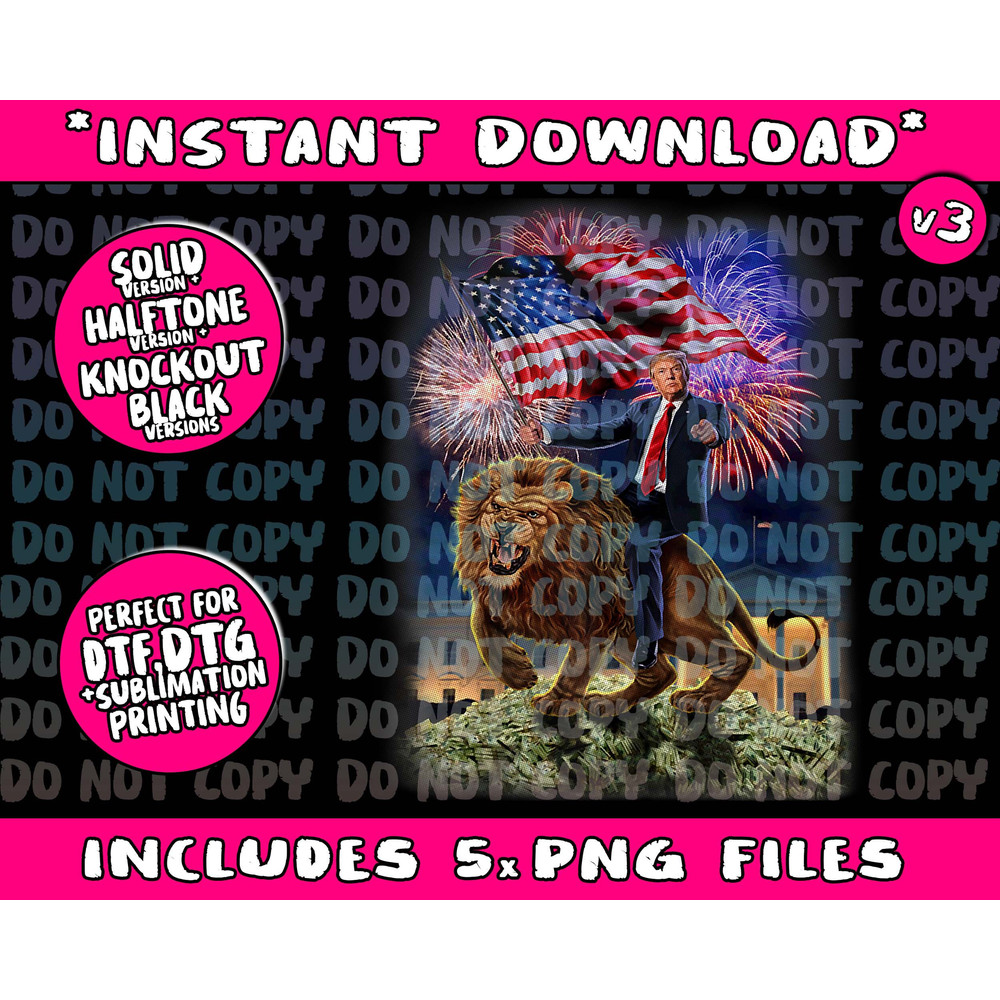 Donald Trump Riding Lion American Flag Trump 2024 Tank TopPng Bundle, Trending Png, Popular Printable - 2.jpg