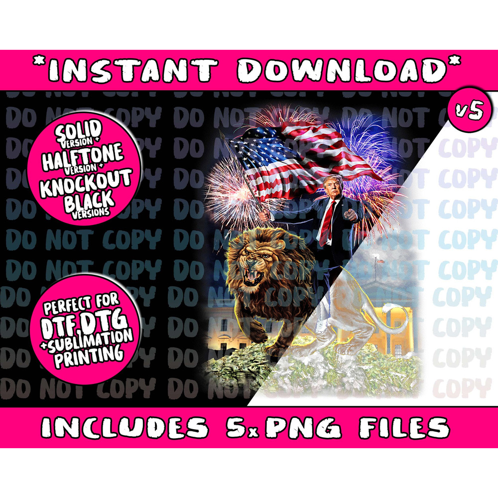 Donald Trump Riding Lion American Flag Trump 2024 Tank TopPng Bundle, Trending Png, Popular Printable - 5.jpg