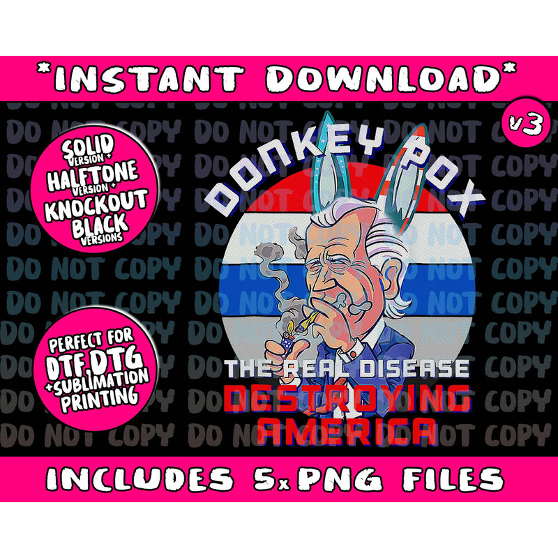 Donkey Pox Great MAGA King Trump UltrA MAGA US Independence Png Bundle, Trending Png, Popular Printable - 1.jpg