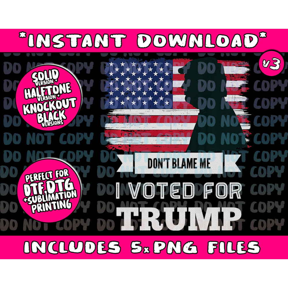 Don't Blame Me I Voted For Trump Distressed Vintage Flag Png Bundle, Trending Png, Popular Printable - 1.jpg