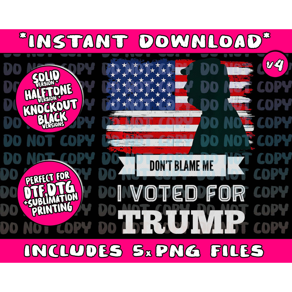 Don't Blame Me I Voted For Trump Distressed Vintage Flag Png Bundle, Trending Png, Popular Printable - 4.jpg