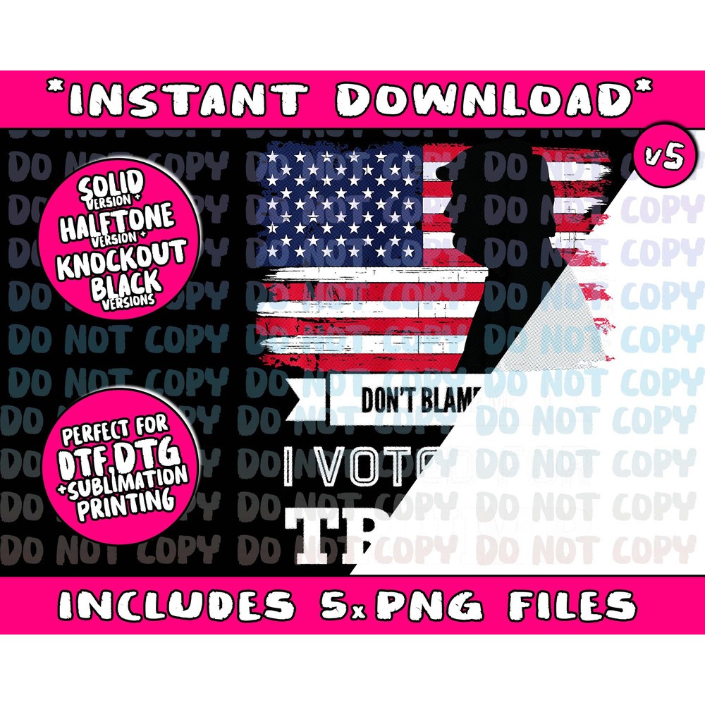 Don't Blame Me I Voted For Trump Distressed Vintage Flag Png Bundle, Trending Png, Popular Printable - 5.jpg