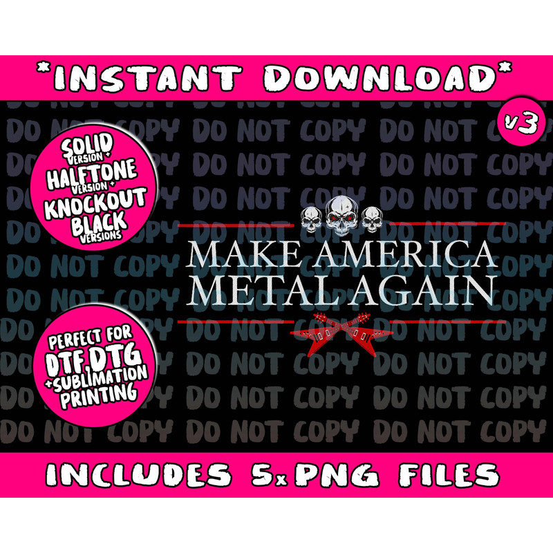Make America Metal Again Trump Rock Heavy Music Thrash Gift Png Bundle, Trending Png, Popular Printable - 1.jpg