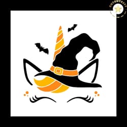 unicorn witch halloween svg halloween vector svg, halloween unicorn gift for halloween day svg, silhouette sublimation f