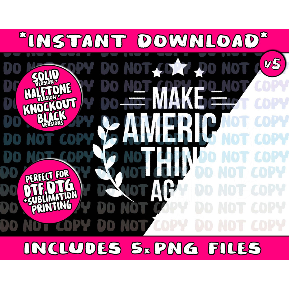 Make America Think Again - Unique Anti-Trump Png Bundle, Trending Png, Popular Printable - 5.jpg