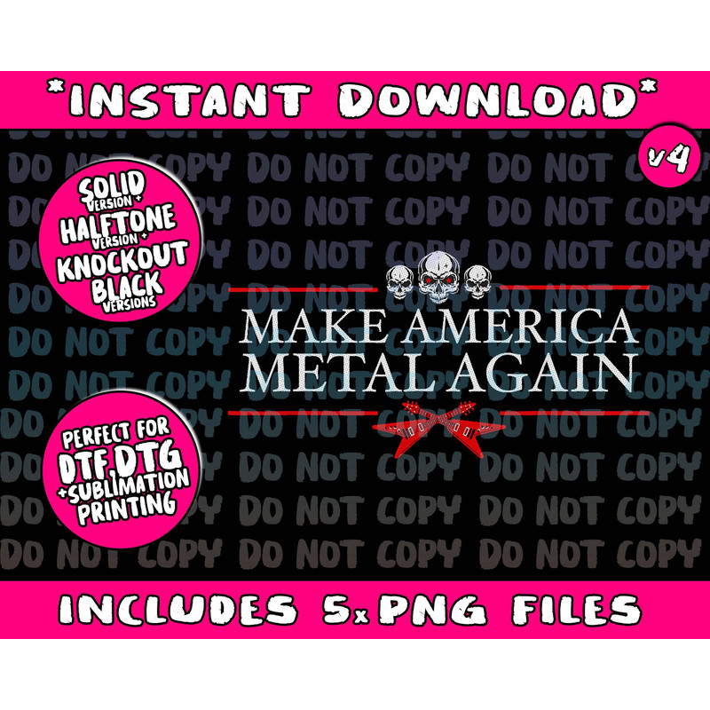 Make American Metal Again Trump Rock Heavy Music Thrash Gift Png Bundle, Trending Png, Popular Printable - 4.jpg