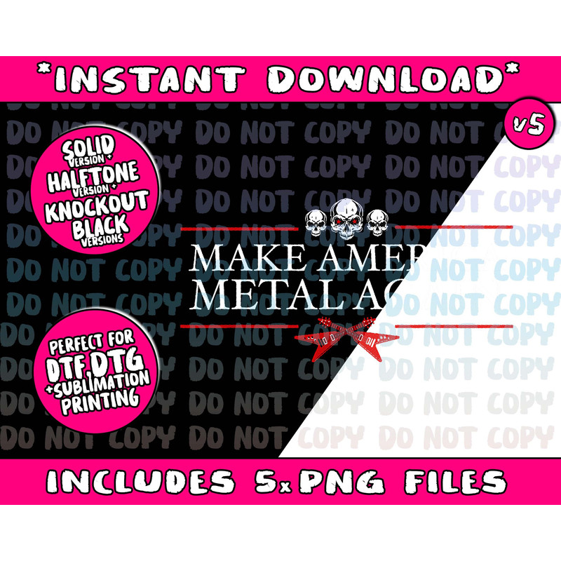 Make American Metal Again Trump Rock Heavy Music Thrash Gift Png Bundle, Trending Png, Popular Printable - 5.jpg