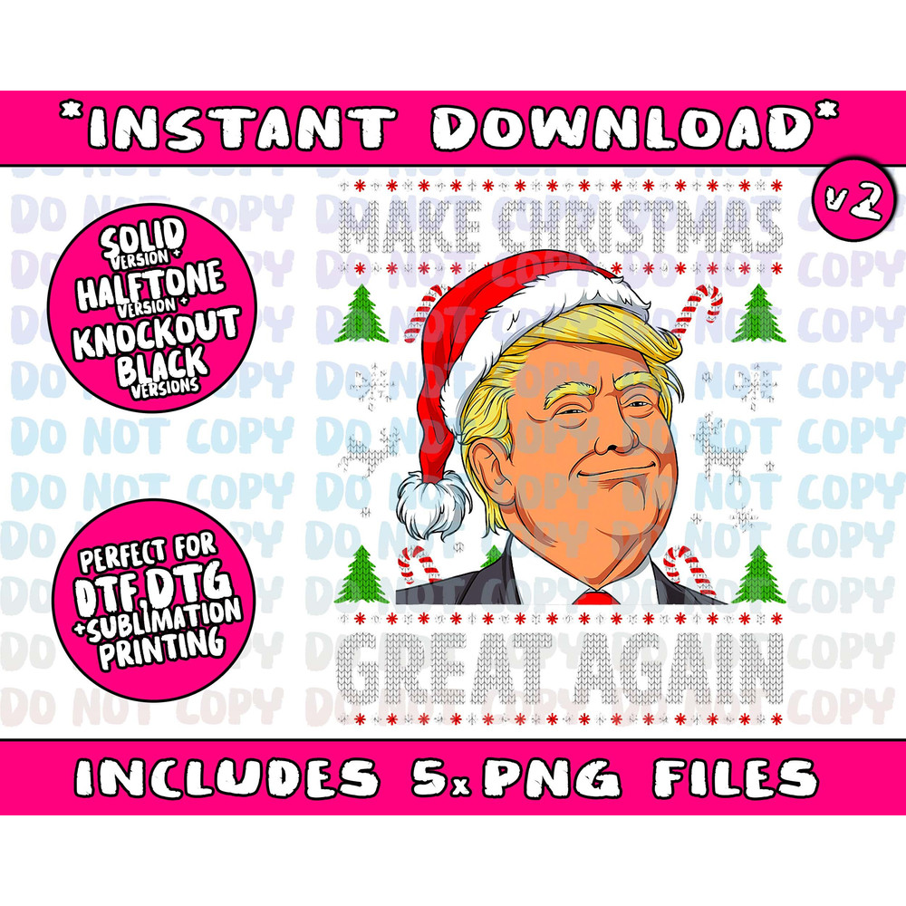 Make Christmas Great Again Funny Trump Ugly Christmas Men Png Bundle, Trending Png, Popular Printable - 3.jpg