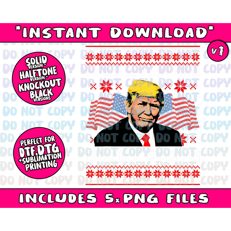 Make Christmas Great Again Shirt - Trump Ugly Christmas Gift Png Bundle, Trending Png, Popular Printable - 2.jpg