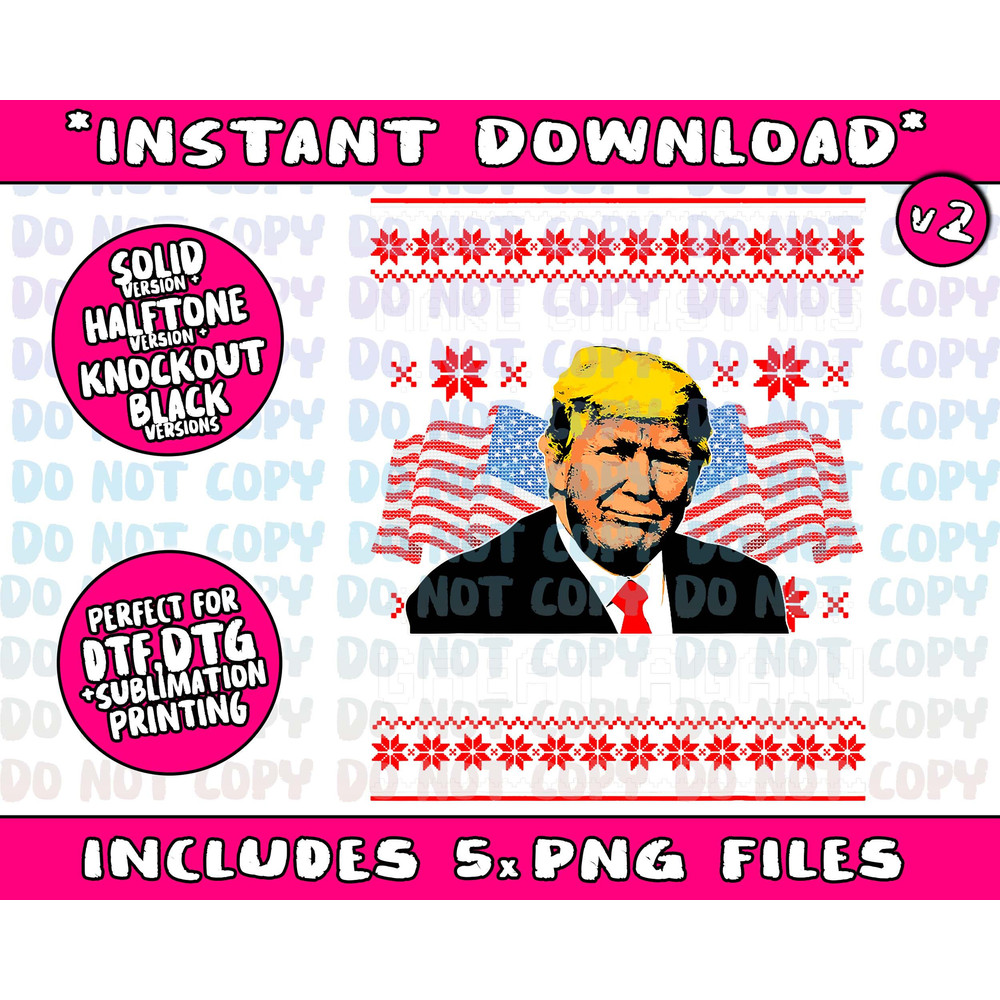 Make Christmas Great Again Shirt - Trump Ugly Christmas Gift Png Bundle, Trending Png, Popular Printable - 3.jpg