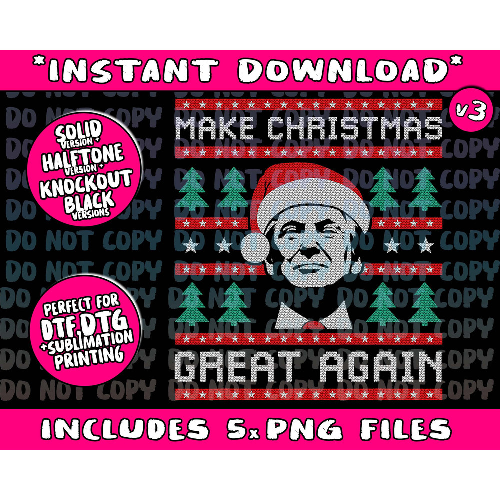 Make Christmas Great Again Trump Png Bundle, Trending Png, Popular Printable - 1.jpg