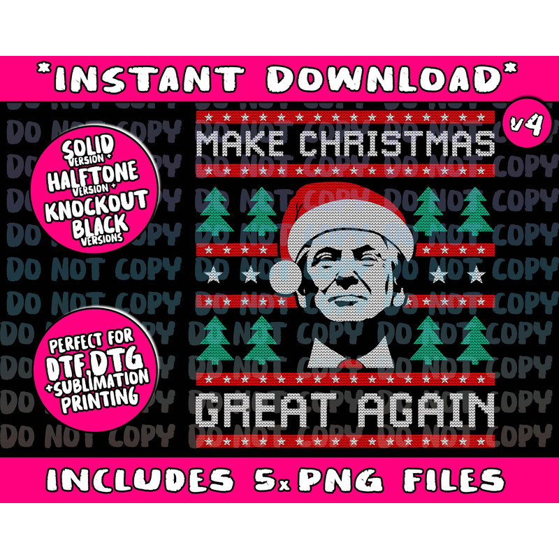 Make Christmas Great Again Trump Png Bundle, Trending Png, Popular Printable - 4.jpg