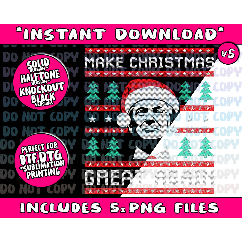 Make Christmas Great Again Trump Png Bundle, Trending Png, Popular Printable - 5.jpg
