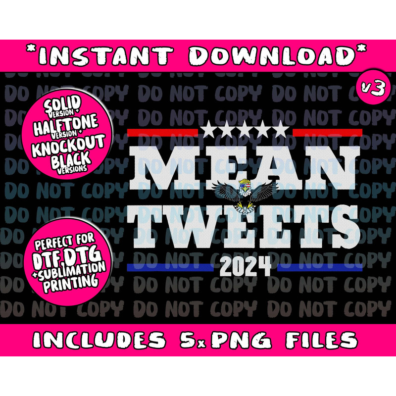 Mean Tweets 2024 Shirt I Miss Mean Tweets Shirt Funny Trump Png Bundle, Trending Png, Popular Printable - 1.jpg
