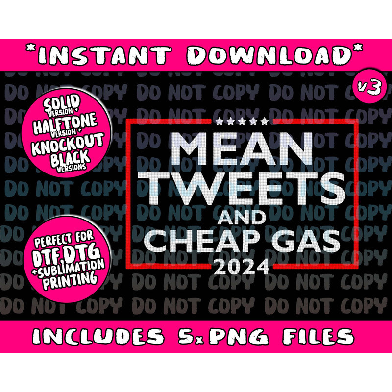 Mean Tweets And Cheap Gas Funny 2024 Pro-Trump Election Tank TopPng Bundle, Trending Png, Popular Printable - 1.jpg