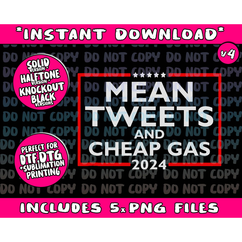Mean Tweets And Cheap Gas Funny 2024 Pro-Trump Election Tank TopPng Bundle, Trending Png, Popular Printable - 4.jpg