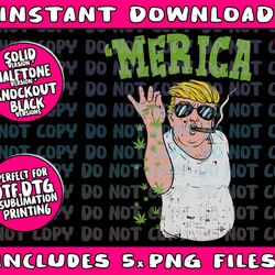 merica trump bae smoking weed cannabis funny 420 stoner gift png bundle, trending png, popular printable