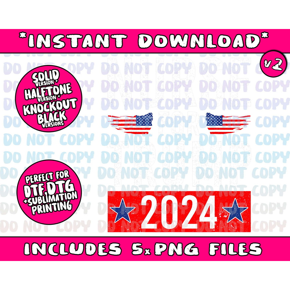 Nurses for Trump 2024 Re-election Trump Republican USA Flag - 3.jpg