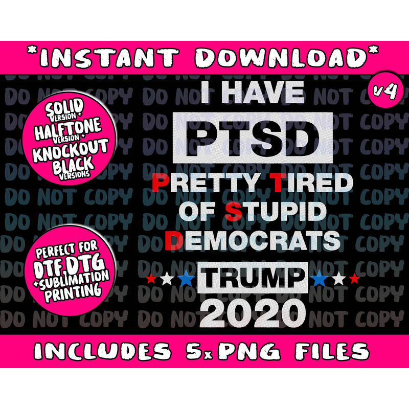 Pro Trump Supporter Election 2020 Gifts I have PTSD - 4.jpg