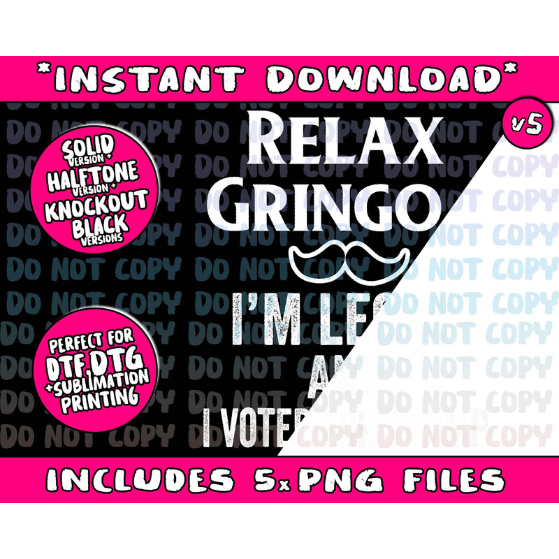 Relax Gringo I'm Legal ShirtI Voted for Trump Latinos Funny Tank Top - 5.jpg