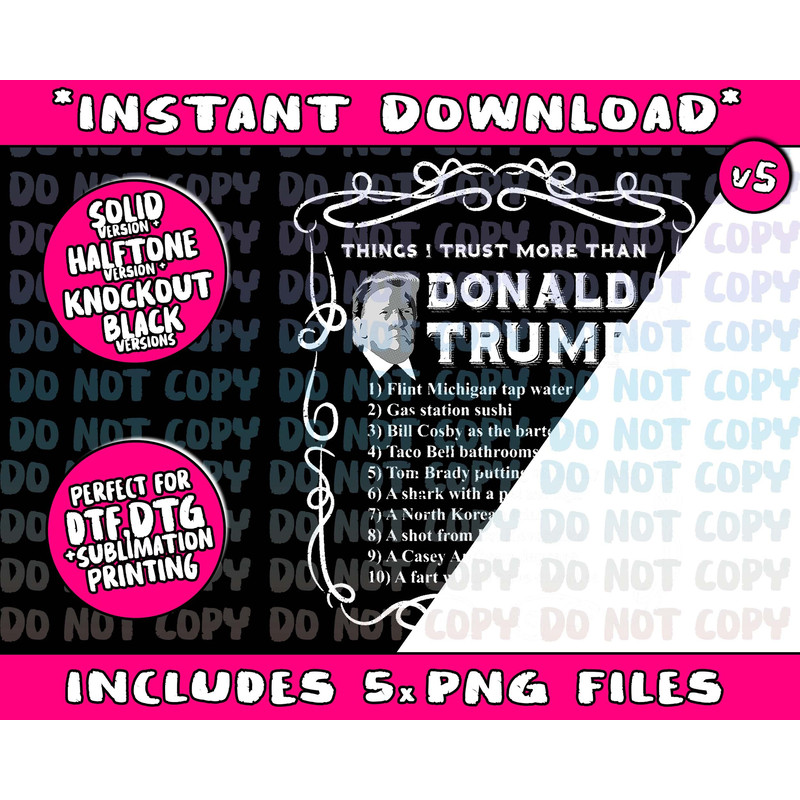 Things I Trust More Than Donald Trump Anti POTUS Vote Blue - 5.jpg