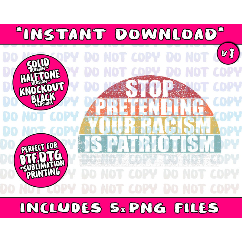 2020 Anti Trump Stop Pretending Your Racism Is Patriotism Png Bundle, Trending Png, Popular Printable - 2.jpg